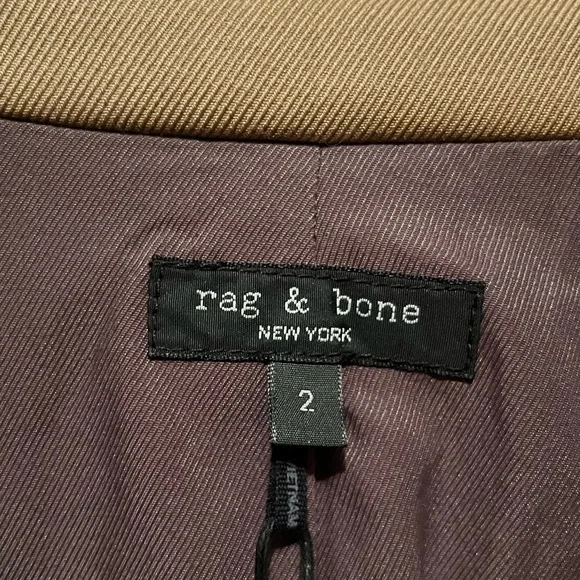 Rag & Bone Preston Blazer in Dark Tan Sz 2 NWT - Picture 4 of 7